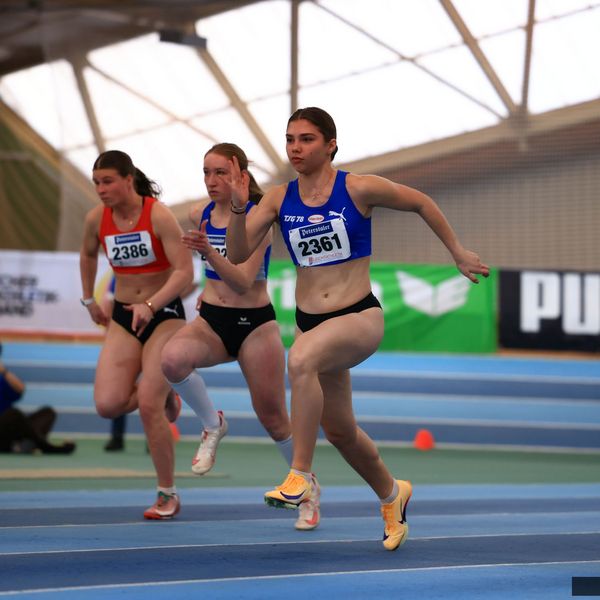 Alisa Erofeeva (TSG 78 Heidelberg) setzte sich auf den 60 Metern durch.