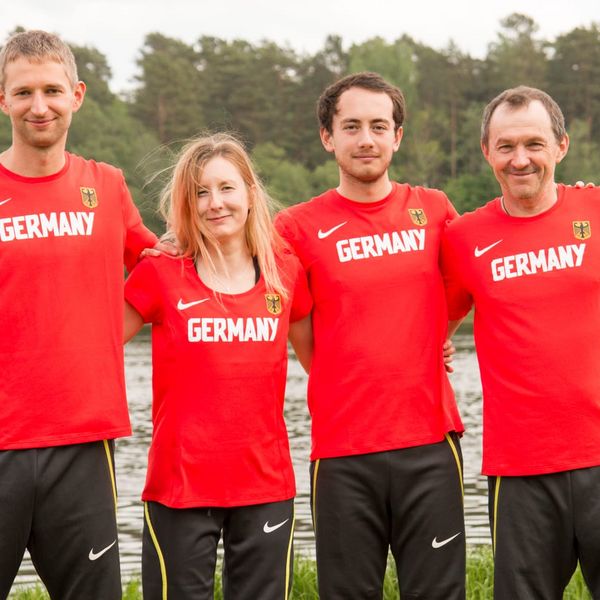 Die Baden-Württembergische Vertretung bei der Team-EM im Gehen in Tschechien (v.l.): Carl Dohmann, Bianca Maria Dittrich, Nathaniel Seiler und Robert Ihly